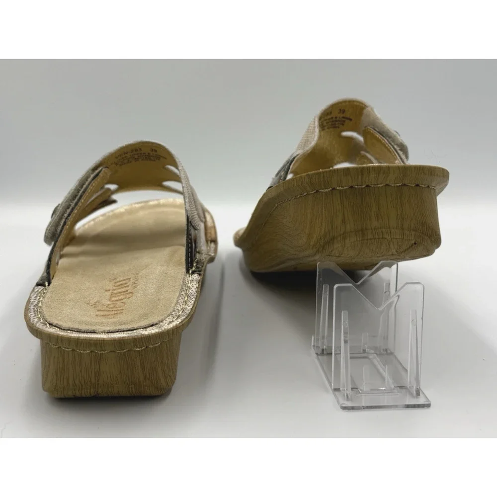Alegria Venice Sandals Women's Size 9 (39) Gold Your Own Way Leather Comfort NIB - Picture 5 of 11